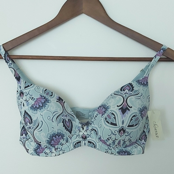 NWT Soma Embraceable Full Coverage Lightly Padded Bra Floral Size 32D - Picture 1 of 5